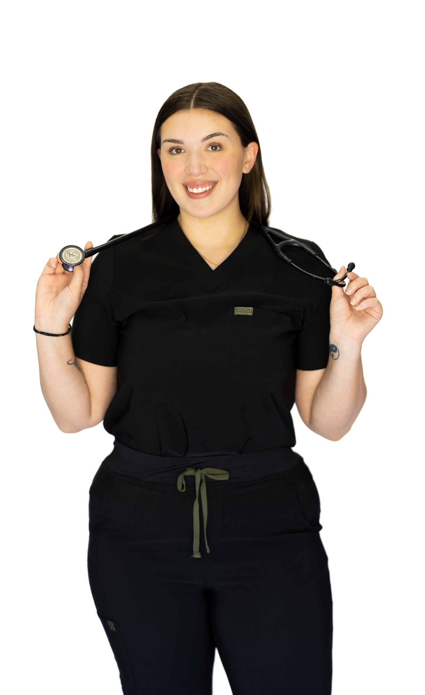 Not So Basic Scrub Top - Black