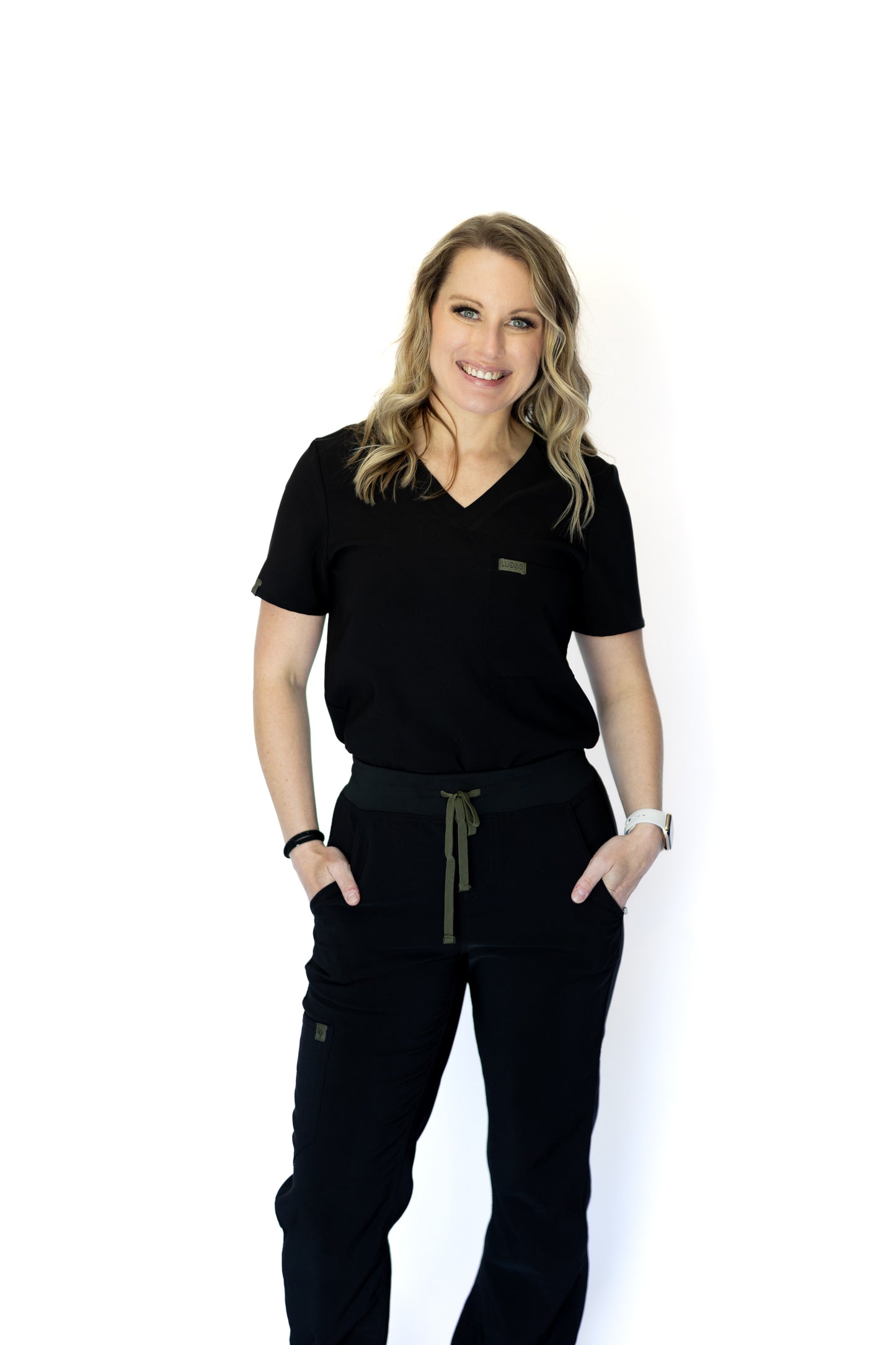Not So Basic Scrub Top - Black