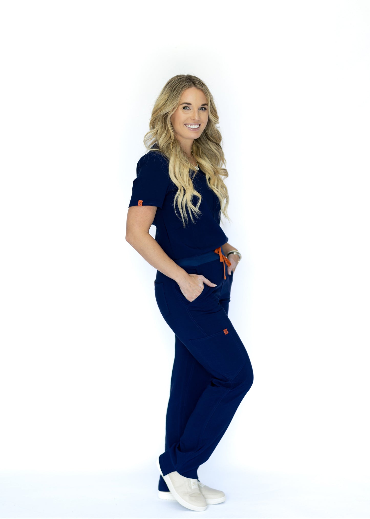 Not So Basic Scrub Pants - Navy