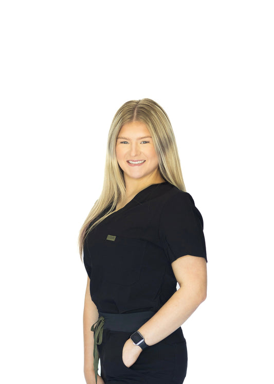 Not So Basic Scrub Top - Black