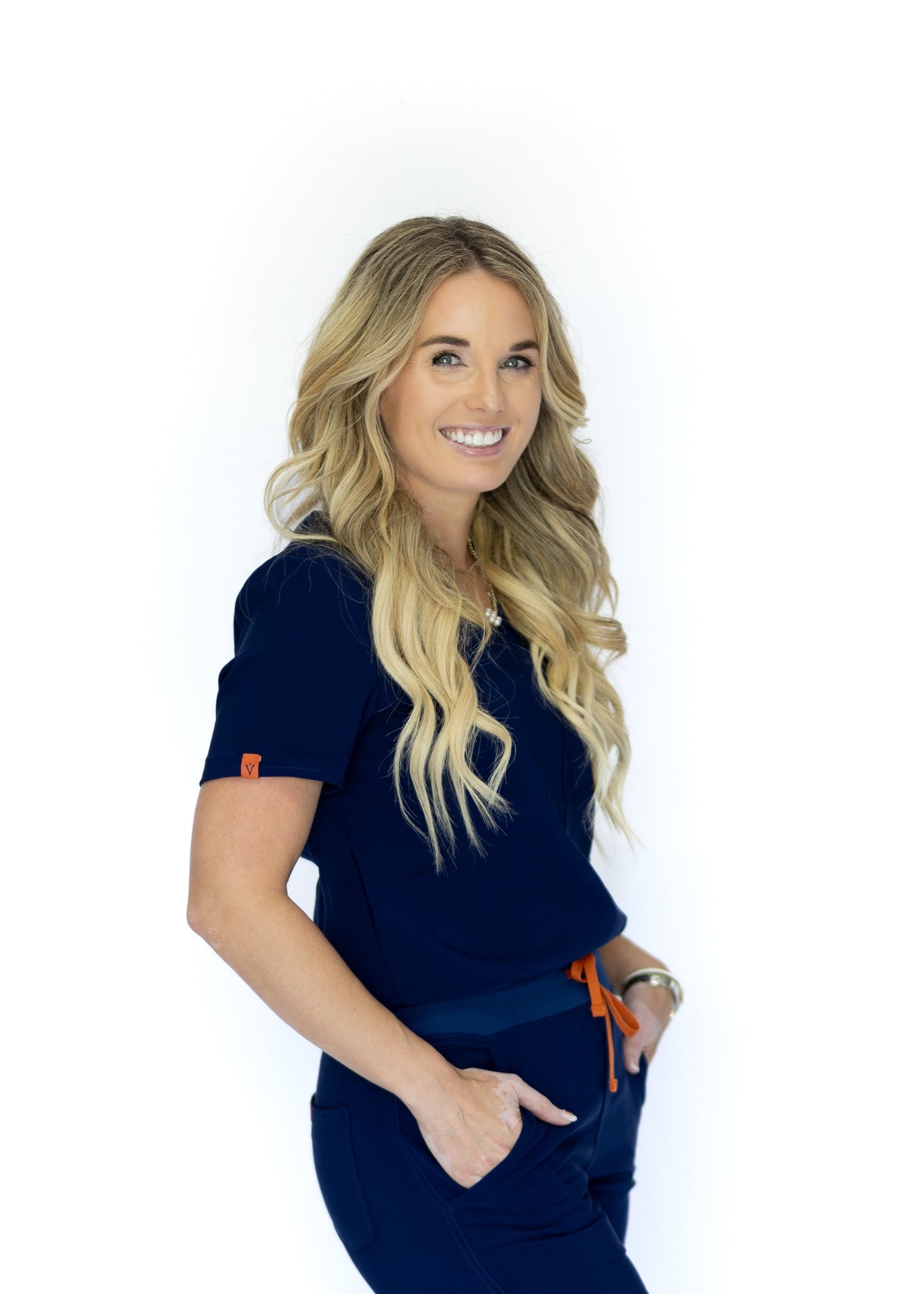 Not So Basic Scrub Top - Navy