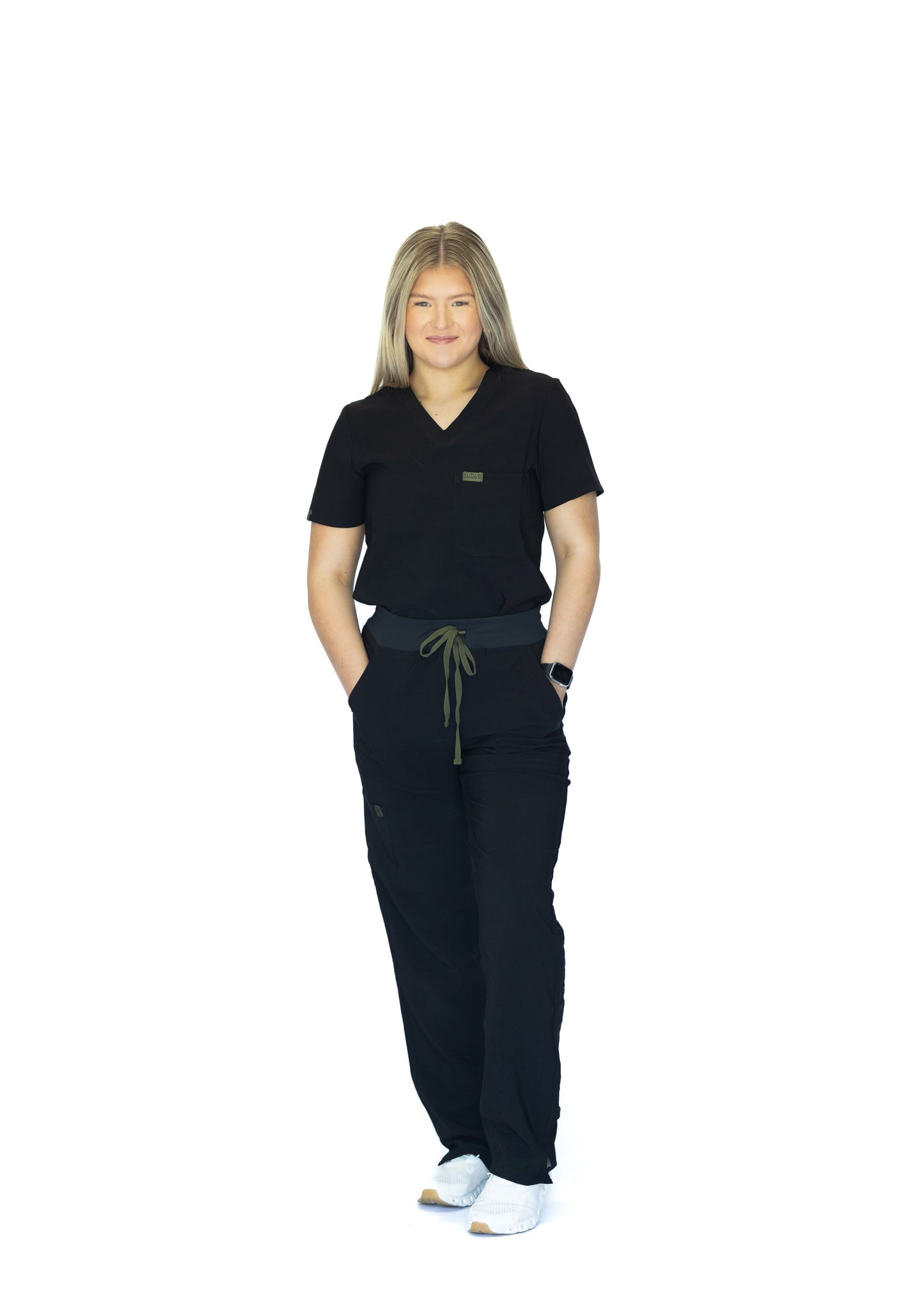 Not So Basic Scrub Top - Black