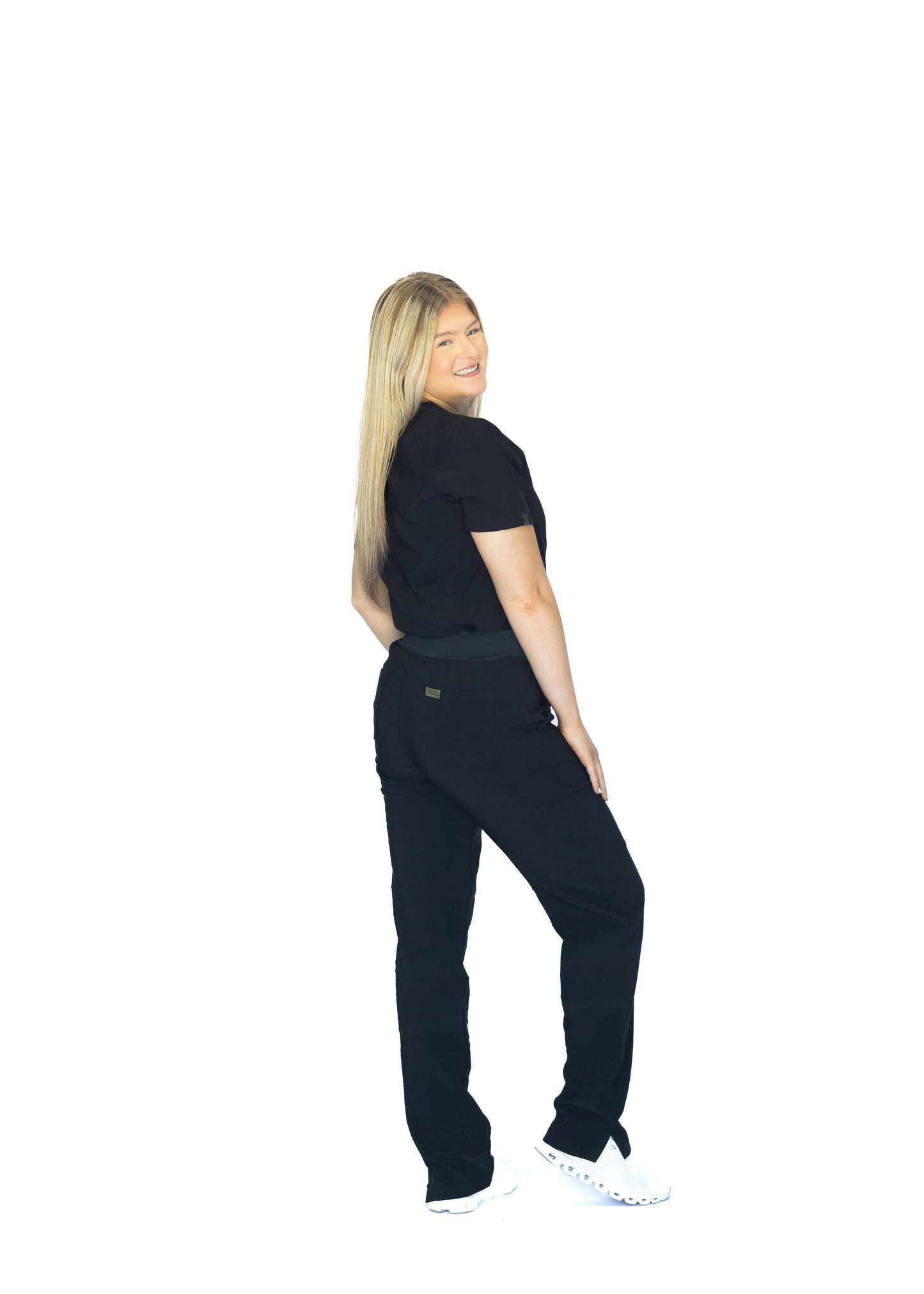 Not So Basic Scrub Top - Black
