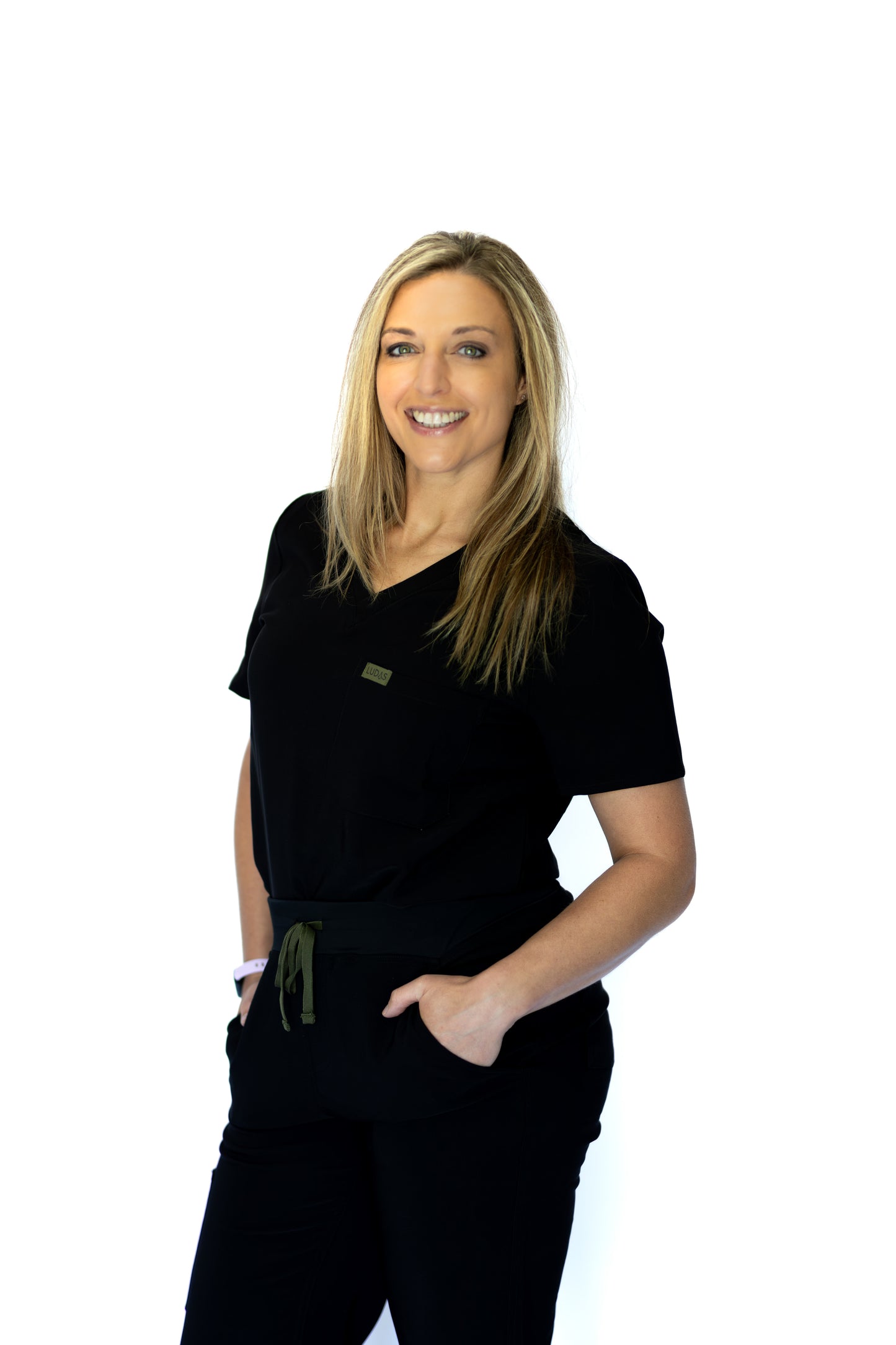 Not So Basic Scrub Top - Black