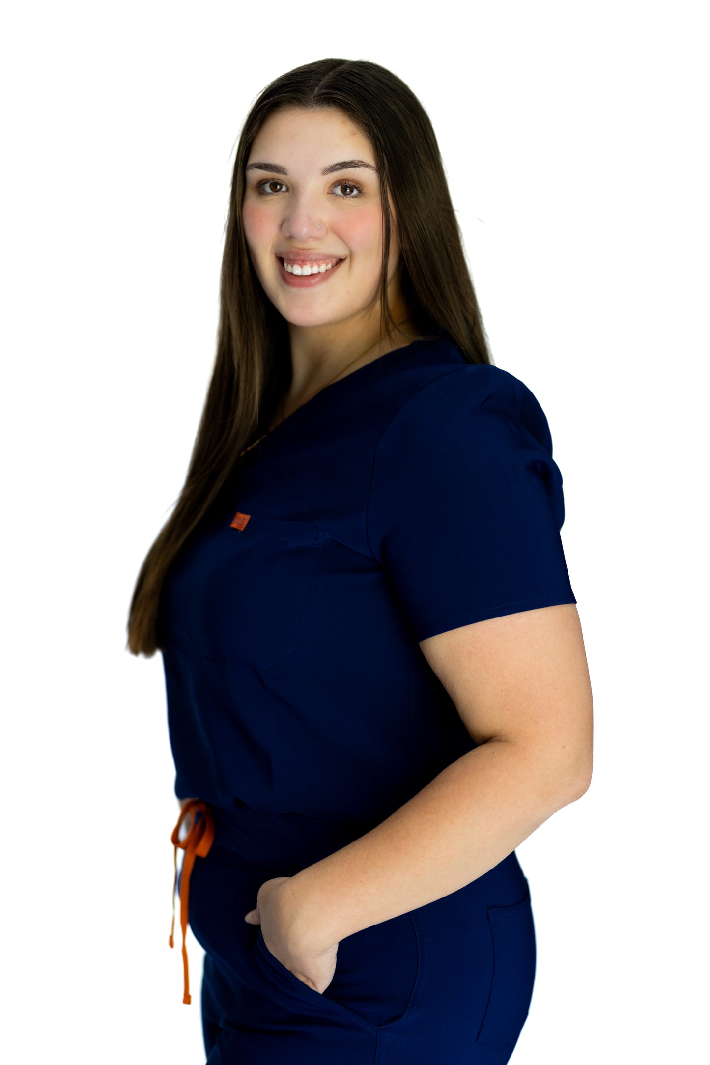 Not So Basic Scrub Top - Navy